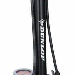 Dunlop Staande Fietspomp Pro Uitvoering - Analoge Drukmeter - Dubbele Ventielkop - Zwart -Windgoo Shop 268x840