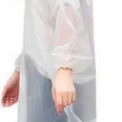 Merkloos Regenjas WIT (Maat XL) Unisex - Licht Gewicht - Opvouwbaar - Pocket Size - Reizen - Dames - Heren Regenjas