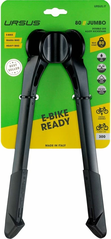 Middenstandaard Ursus Jumbo 2-poot 30cm - Zwart 1 Middenstandaard Ursus Jumbo 2-poot 30cm - Zwart