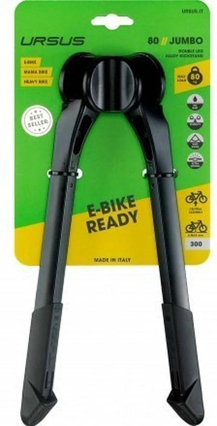 Middenstandaard Ursus Jumbo 2-poot 30cm - Zwart 2 Middenstandaard Ursus Jumbo 2-poot 30cm - Zwart - Afbeelding 2