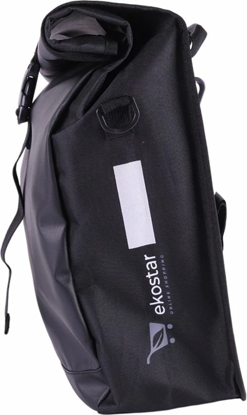 Ekostar Enkele Fietstas - Rolltop - 19 Liter - E-Bikes - Zwart 12 Ekostar Enkele Fietstas - Rolltop - 19 Liter - E-Bikes - Zwart - Afbeelding 12