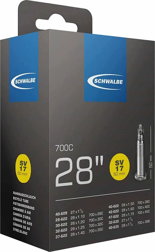 Schwalbe Binnenband Sv17 28 Inch (28/47-622/635) Sv 50 Mm 1 Schwalbe Binnenband Sv17 28 Inch (28/47-622/635) Sv 50 Mm