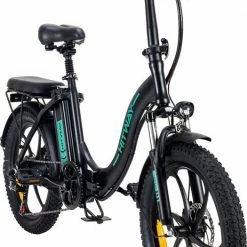 Hitway BK6 Elektrische Fiets - Opvouwbare E-bike - 20 Inch Fat Tire - 250W Motor - 11,2Ah - Zwart/Groen -Windgoo Shop 525x840