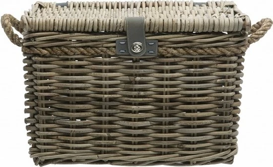 New Looxs Melbourne Large Fietsmand Voordrager - 45 Liter - Rotan Grijs 2 New Looxs Melbourne Large Fietsmand Voordrager - 45 Liter - Rotan Grijs - Afbeelding 2