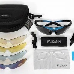 Falkann Basics - Fietsbril / Sportbril Set + 5 Verwisselbare Lenzen Incl. Gepolariseerde Lens - Zwart -Windgoo Shop 550x365 13