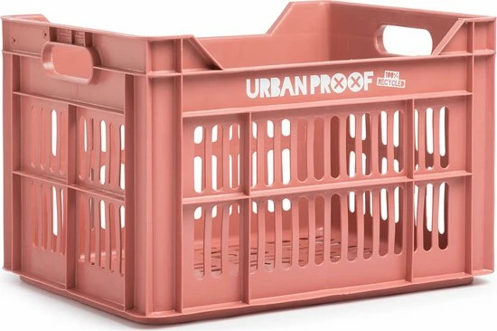 Urban Proof Recycled Fietskrat - 30 L - Warmroze 1 Urban Proof Recycled Fietskrat - 30 L - Warmroze