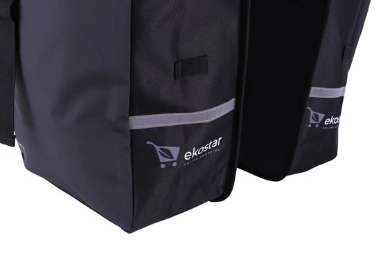 Ekostar Dubbele Fietstas - Rolltop - Waterbestendig - 46 L - Zwart 13 Ekostar Dubbele Fietstas - Rolltop - Waterbestendig - 46 L - Zwart - Afbeelding 13
