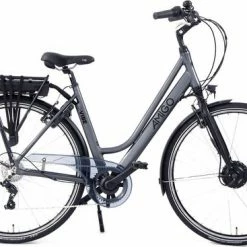Amigo E-Vibe D1 - Elektrische Stadsfiets Voor Dames - Met 7 Versnellingen - Matgrijs