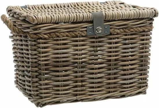 New Looxs Melbourne Large Fietsmand Voordrager - 45 Liter - Rotan Grijs 1 New Looxs Melbourne Large Fietsmand Voordrager - 45 Liter - Rotan Grijs