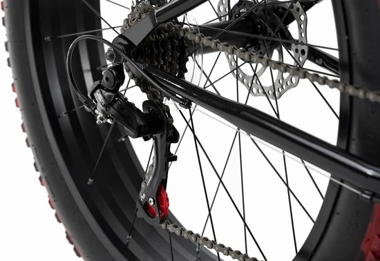 Ks Cycling Fiets Mountainbike MTB Fat Bike 26" SNW2458 Zwart-rood - 43 Cm 4 Ks Cycling Fiets Mountainbike MTB Fat Bike 26" SNW2458 Zwart-rood - 43 Cm - Afbeelding 4