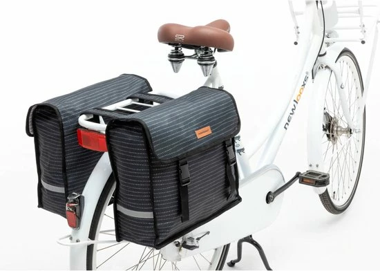 New Looxs Forest Fiori Dubbele Fietstas - 30 Liter - Antraciet 7 New Looxs Forest Fiori Dubbele Fietstas - 30 Liter - Antraciet - Afbeelding 7