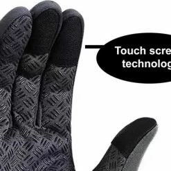 LuxeRoyal Fietshandschoenen Winter - Sport Handschoenen Met Rits - Touchscreen Telefoon - Anti Slip Gloves - Heren / Dames - Maat XL - Grijs -Windgoo Shop 550x402 2