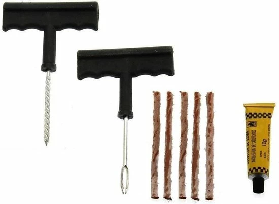 Benson Bandenreparatieset Easy Seal - Proppenset Tubeless Voor Auto - Motor - Scooter - Etc. - 9 Delig 9 Benson Bandenreparatieset Easy Seal - Proppenset Tubeless Voor Auto - Motor - Scooter - Etc. - 9 Delig - Afbeelding 9