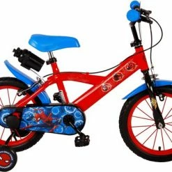 Spider-Man Kinderfiets - Jongens - 14 Inch - Rood/Blauw - Twee Handremmen