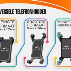 Hillar Telefoonhouder Fiets Universeel - Smartphone Houder Fiets - Motor - Scooter - GSM Houder Fiets 15 Hillar Telefoonhouder Fiets Universeel - Smartphone Houder Fiets - Motor - Scooter - GSM Houder Fiets -Windgoo Shop 550x412 52