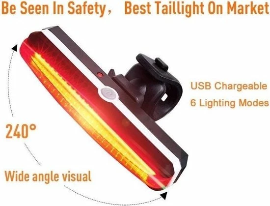 Merkloos LED Fiets Achterlicht USB Oplaadbare - Marktleider 110 Lumen Helderheid - IP65 Waterbestendig - Supersnel Installatie - Horizontaal Of Verticaal - Voor Zadel, Zadelpen Of Helm 7 Merkloos LED Fiets Achterlicht USB Oplaadbare - Marktleider 110 Lumen Helderheid - IP65 Waterbestendig - Supersnel Installatie - Horizontaal Of Verticaal - Voor Zadel, Zadelpen Of Helm - Afbeelding 7