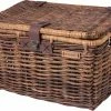 Basil Denton Fietsmand L - Voor - Rotan - Bruin - Large