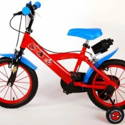 Spider-Man Kinderfiets - Jongens - 14 Inch - Rood/Blauw - Twee Handremmen -Windgoo Shop 550x424 4