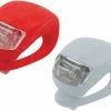 Merkloos Fietslampjes Set - LED Fietsverlichting Voorlicht & Achterlicht Fiets - Waterdichte Siliconen LED Fiets Lampen