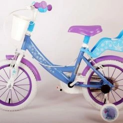 Disney Frozen 2 Kinderfiets - Meisjes - 14 Inch - Blauw/Paars - Twee Handremmen -Windgoo Shop 550x426 12