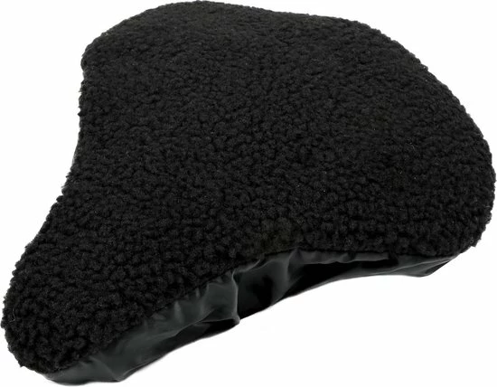 Benson Universele Fiets Zadeldek - Imitatie Schapenvacht - Bont - Zwart 1 Benson Universele Fiets Zadeldek - Imitatie Schapenvacht - Bont - Zwart