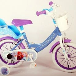 Disney Frozen 2 Kinderfiets - Meisjes - 14 Inch - Blauw/Paars - Twee Handremmen -Windgoo Shop 550x431 7