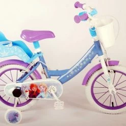 Disney Frozen 2 Kinderfiets - Meisjes - 14 Inch - Blauw/Paars - Twee Handremmen -Windgoo Shop 550x435 3