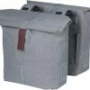 Basil City Dubbele Fietstas - Grijs Melee - 32 Liter