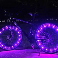 BOTC Wielverlichting Fiets - 20 Holders - Spaakverlichting LED - Lichtsnoer Fietswiel - Fiets Wiel Licht - 20 Leds - 220CM - Roze -Windgoo Shop 550x441 6