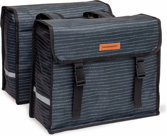 New Looxs Forest Fiori Dubbele Fietstas - 30 Liter - Antraciet 10 New Looxs Forest Fiori Dubbele Fietstas - 30 Liter - Antraciet - Afbeelding 10