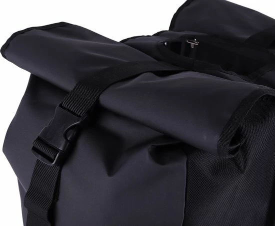 Ekostar Dubbele Fietstas - Rolltop - Waterbestendig - 46 L - Zwart 16 Ekostar Dubbele Fietstas - Rolltop - Waterbestendig - 46 L - Zwart - Afbeelding 16
