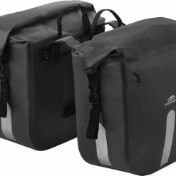 Dutch Mountains Dubbele Fietstas 46 Ltr | 100% Waterdichte Fietstas | Rolltop Sluiting | Reflectoren | Zwart