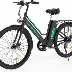 Hitway Elektrische Fiets | E-bike Damesfiets | 35-70KM | 26 Inch | 250W Motor | Zwart -Windgoo Shop 550x455