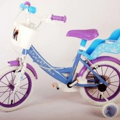 Disney Frozen 2 Kinderfiets - Meisjes - 14 Inch - Blauw/Paars - Twee Handremmen -Windgoo Shop 550x456 5
