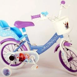 Disney Frozen 2 Kinderfiets - Meisjes - 14 Inch - Blauw/Paars - Twee Handremmen -Windgoo Shop 550x457 6