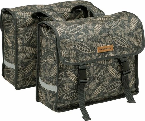 New Looxs Forest Fiori Dubbele Fietstas - 30 Liter - Antraciet 1 New Looxs Forest Fiori Dubbele Fietstas - 30 Liter - Antraciet