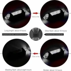 LOUZIR 2 Stuks Fietsverlichtingen ( Voor En Achter Fietslicht ) - LED Usb Oplaadbaar -Windgoo Shop 550x461 7