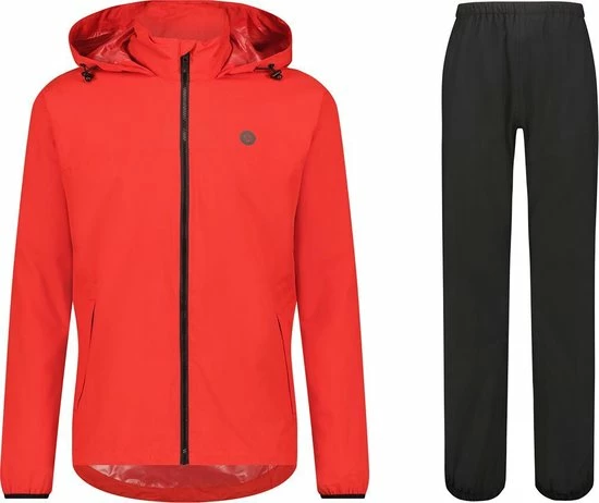 AGU GO Regenpak Essential Unisex - Rood - M - Dames & Heren - Waterdicht & Ademend 1 AGU GO Regenpak Essential Unisex - Rood - M - Dames & Heren - Waterdicht & Ademend