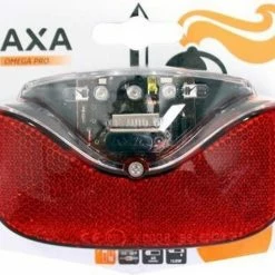 AXA - Omega - Fiets Achterlicht - LED Fietsverlichting Op Batterij – Auto On/off Systeem - 50-80 Mm - Rood -Windgoo Shop 550x474
