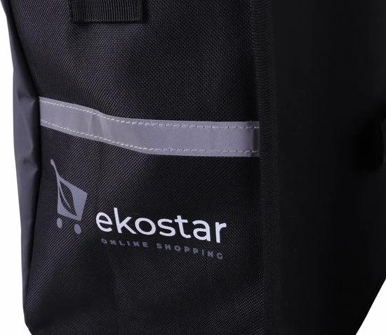 Ekostar Dubbele Fietstas - Rolltop - Waterbestendig - 46 L - Zwart 12 Ekostar Dubbele Fietstas - Rolltop - Waterbestendig - 46 L - Zwart - Afbeelding 12