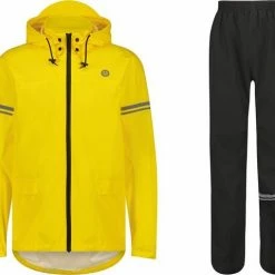 AGU Original Regenpak Essential - Geel/Zwart - L - Dames & Heren - Waterdicht & Ademend -Windgoo Shop 550x479 1