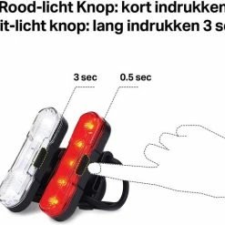 Transnect® – Fietsverlichting LED Set - 4 Lichtstanden – USB Oplaadbaar - Draagbaar – Waterdicht -Windgoo Shop 550x483 5