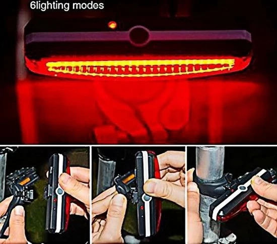Merkloos LED Fiets Achterlicht USB Oplaadbare - Marktleider 110 Lumen Helderheid - IP65 Waterbestendig - Supersnel Installatie - Horizontaal Of Verticaal - Voor Zadel, Zadelpen Of Helm 12 Merkloos LED Fiets Achterlicht USB Oplaadbare - Marktleider 110 Lumen Helderheid - IP65 Waterbestendig - Supersnel Installatie - Horizontaal Of Verticaal - Voor Zadel, Zadelpen Of Helm - Afbeelding 12