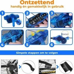 Merkloos Fietsketting Reiniger - Ketting Schoonmaken - Kettingborstel - Fiets Schoonmaak Set - Ontvetter Fiets - Kettingreiniger - Fietsketting Smeermiddel - Fiets Accessoires - Fietsgereedschap - Cadeau Voor Man -Vrouwen- Sinterklaas Cadeautjes -Windgoo Shop 550x486 4