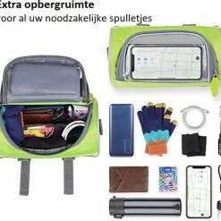 DICY Fiets Stuurtas - Fietstas Stuur Met Smartphone / Telefoonhouder & Kaarthouder Zwart -Windgoo Shop 550x492 3