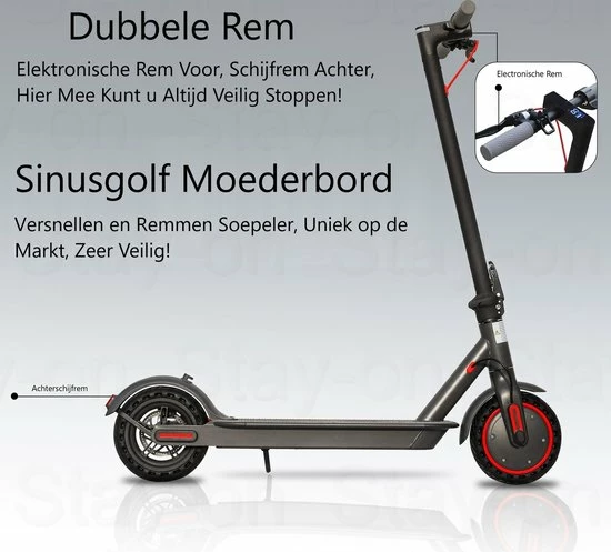 Stay-on M365 Go - Elektrische Step Voor Volwassenen & Kinderen - Snelheid 31 Km/u En 20/30 Km Actieradius - Met App - H7 Look 4 Stay-on M365 Go - Elektrische Step Voor Volwassenen & Kinderen - Snelheid 31 Km/u En 20/30 Km Actieradius - Met App - H7 Look - Afbeelding 4