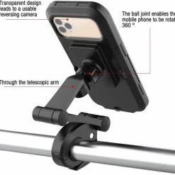 Merkloos Fiets / Motor Telefoonhouder Waterdicht Universeel 360° Draaibaar Anti-Shock Accessoires - Tot 6.5 Inch 10 Merkloos Fiets / Motor Telefoonhouder Waterdicht Universeel 360° Draaibaar Anti-Shock Accessoires - Tot 6.5 Inch -Windgoo Shop 550x503