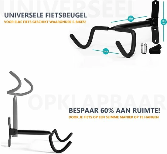 Live Deals Fiets Ophangsysteem | Fietshaak | Muurbeugel | Ophangbeugel | Fietsbeugel | Fietsenrek | 25 KG 3 Live Deals Fiets Ophangsysteem | Fietshaak | Muurbeugel | Ophangbeugel | Fietsbeugel | Fietsenrek | 25 KG - Afbeelding 3