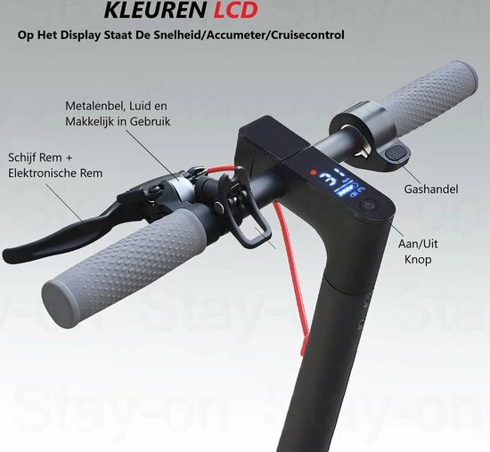 Stay-on M365 Go - Elektrische Step Voor Volwassenen & Kinderen - Snelheid 31 Km/u En 20/30 Km Actieradius - Met App - H7 Look 2 Stay-on M365 Go - Elektrische Step Voor Volwassenen & Kinderen - Snelheid 31 Km/u En 20/30 Km Actieradius - Met App - H7 Look - Afbeelding 2