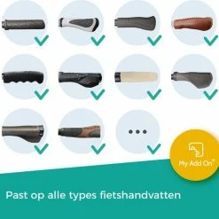 MyAddOn MyVeloGrips Ergonomische Handvatovertrek Voor Fietsgrepen Van Silicone Tegen Slapende Handen Tijdens Het Fietsen, Handvatovertrek Voor Alle Fietsengrepen, Handvathoes 2st. Geel 21x6,5x9cm -Windgoo Shop 550x509 6